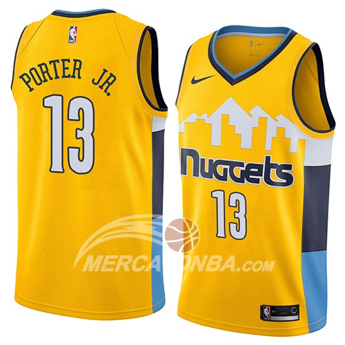 Maglia NBA Denver Nuggets Michael Porter Jr. Statement 2018 Giallo